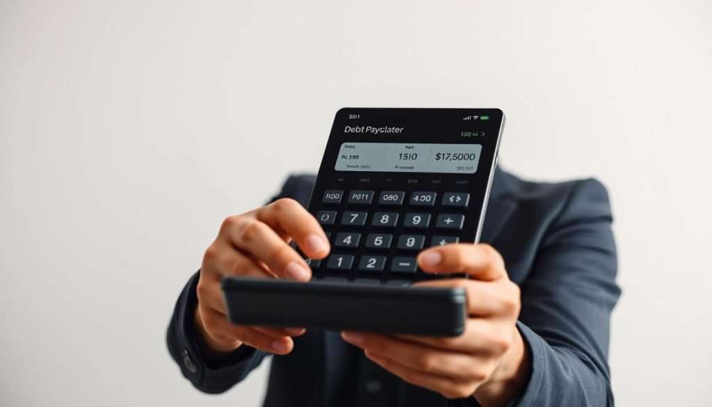 Debt payoff calculator for debt management and financial freedom.